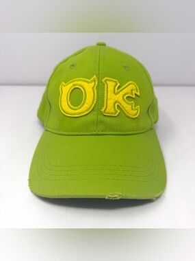 Monsters University “OK” OOZMA KAPPA Baseball Cap Snapback Hat Disney Parks GUC